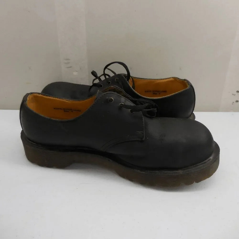 Vintage Dr. Martens Mens Black Original Made In England Oxford Shoes Size 8 90s - Picture 4 of 13